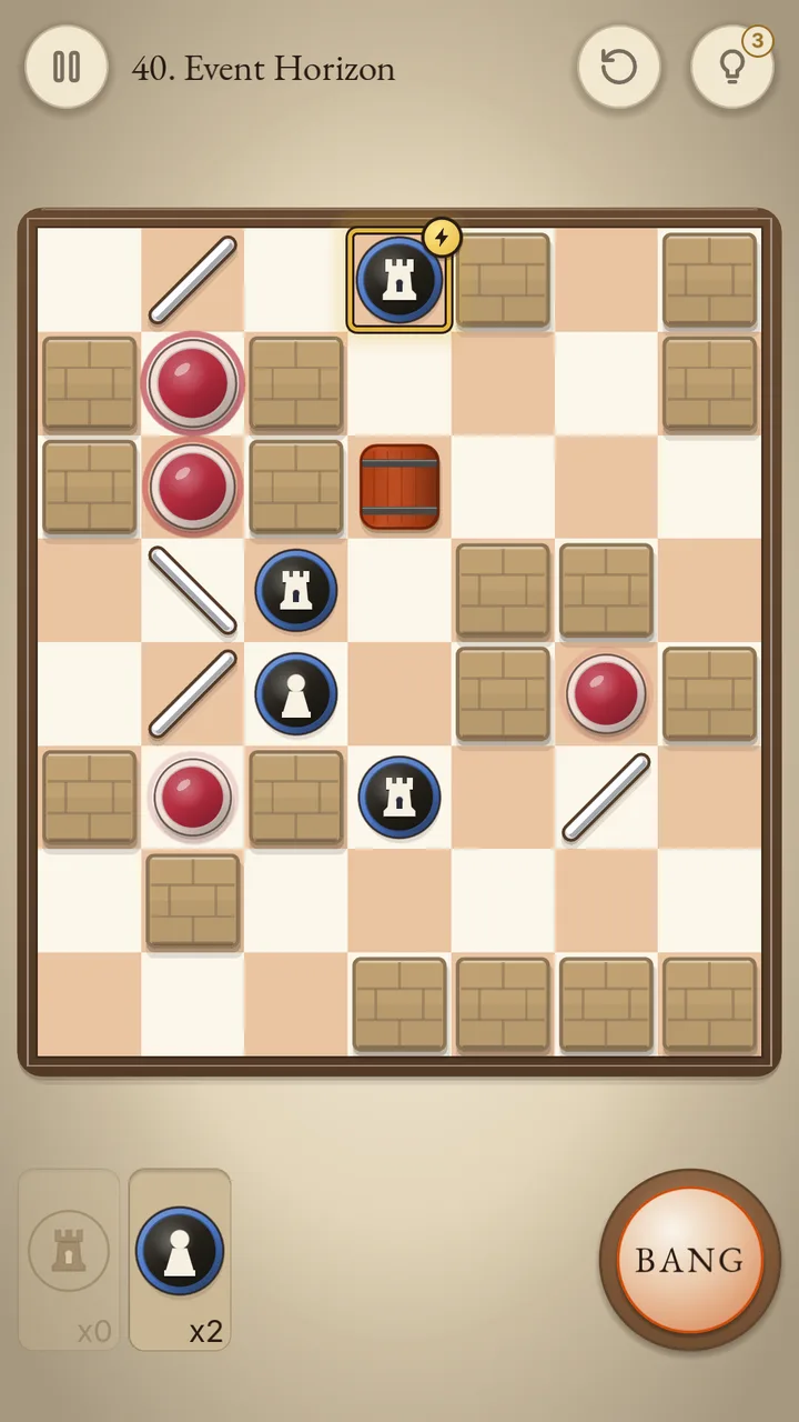 Chess Bang level board on the Classic skin