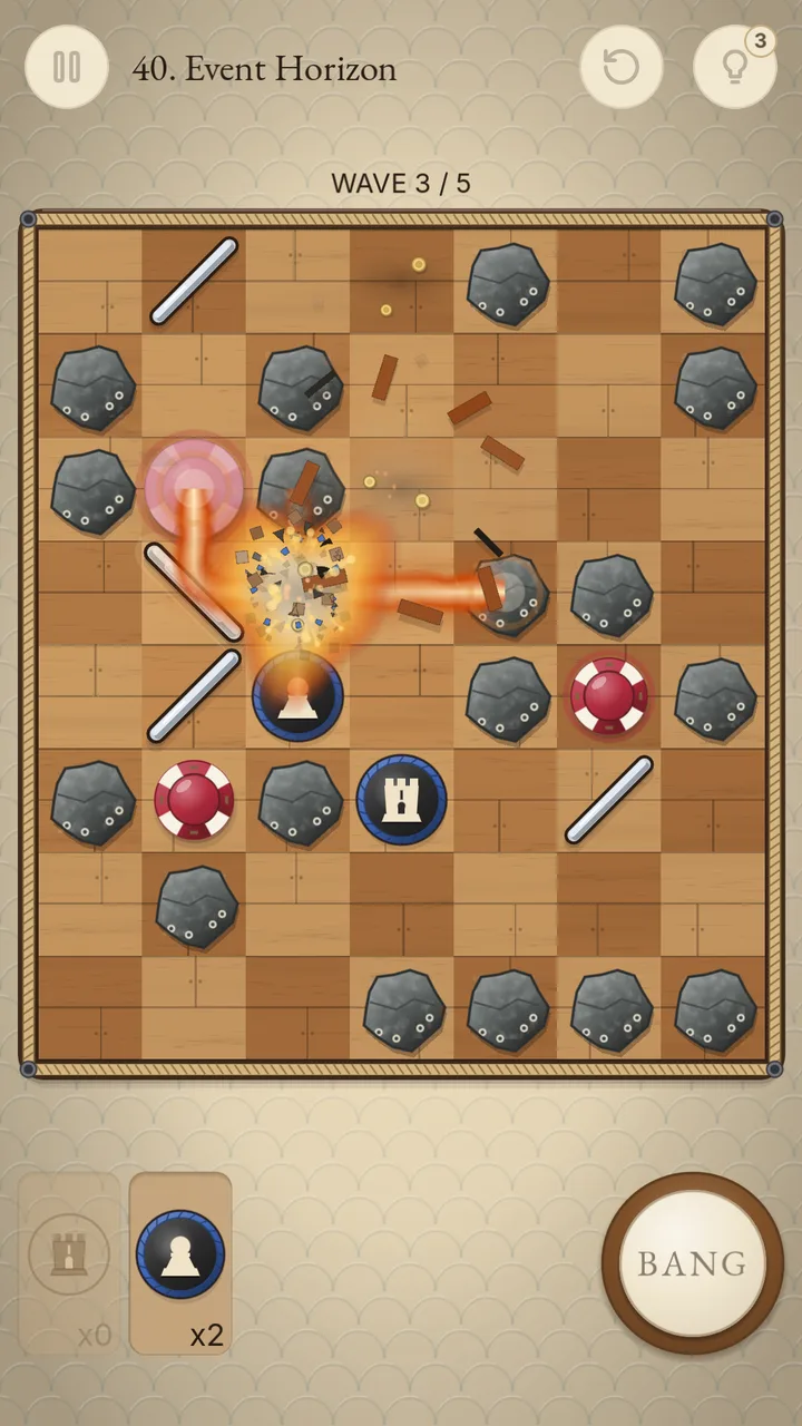 Chess Bang: a chain reaction on the Pirate skin